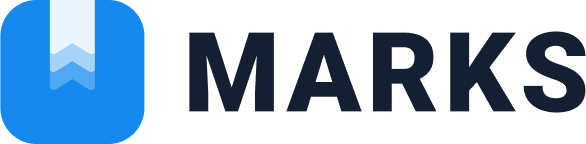 Logo of an ed-tech mobile app called Marks